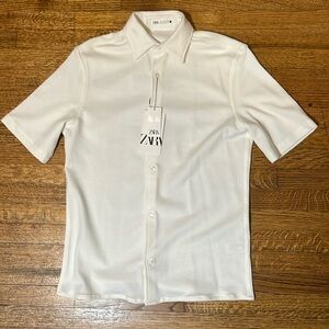 Thick and Heavy White Button Up Shirt